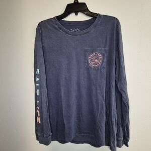 Salt Life Women's Navy Long Sleeve Tee